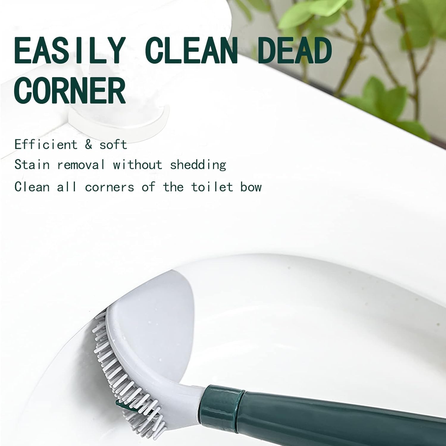 Refillable Toilet Brush with Wall Mount Holder and Soap Dispenser