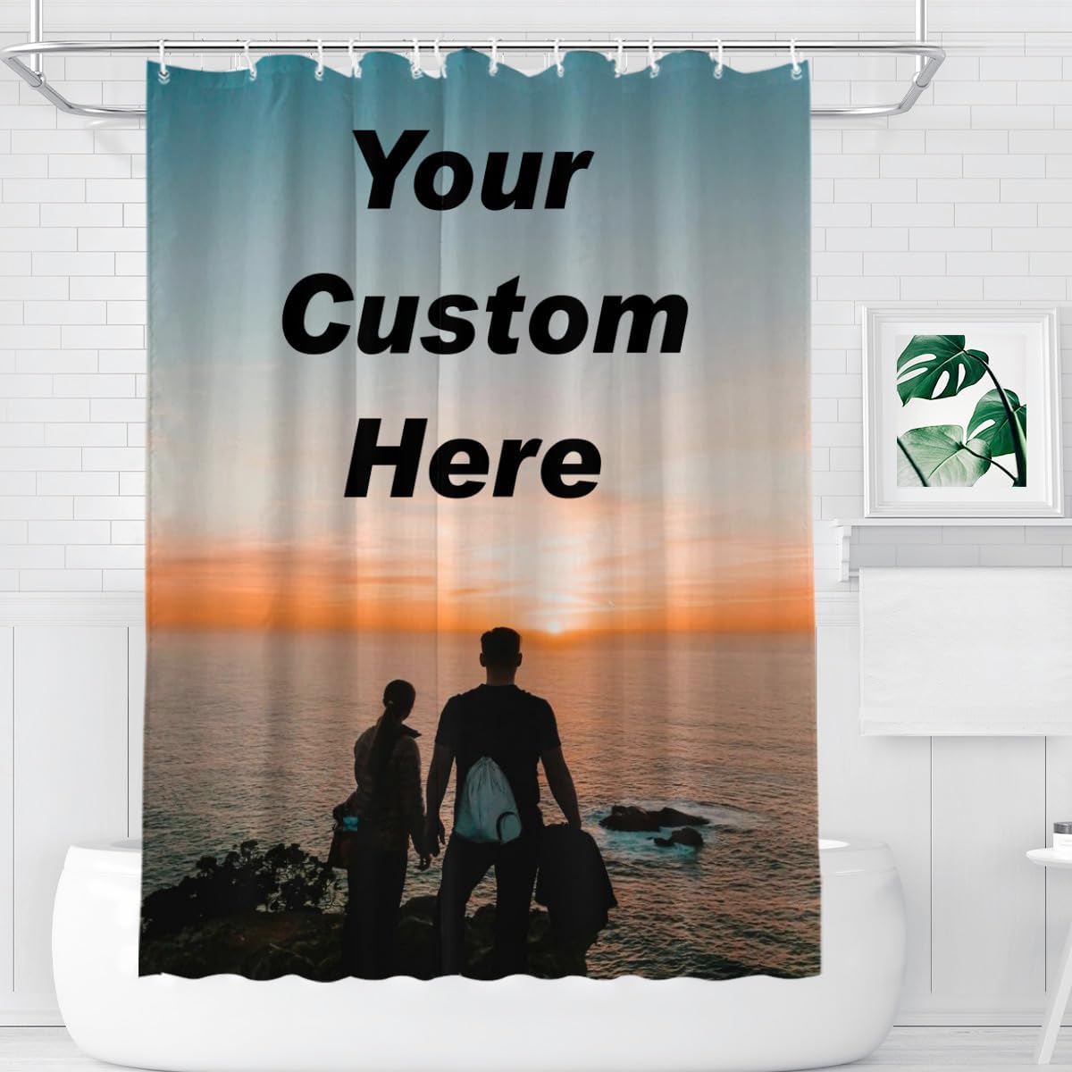 Custom Shower Curtain Personalized 72x84 Inch