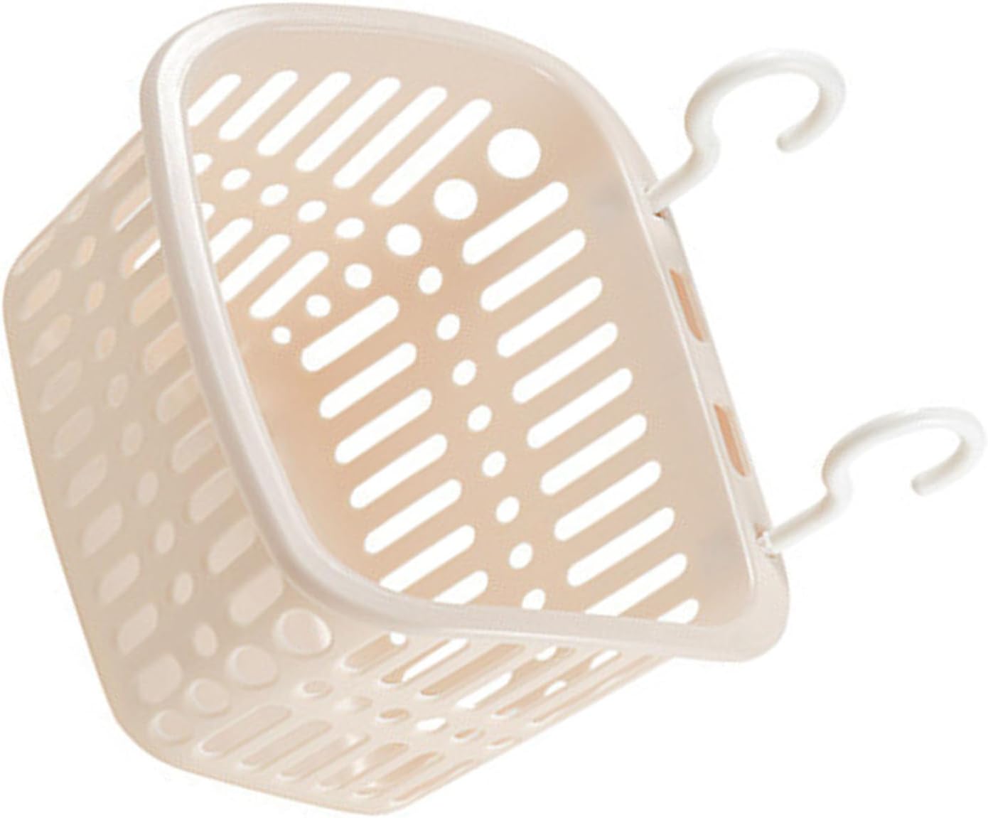 Plastic Shower Caddy with Hanging Hooks and Drainage Holes