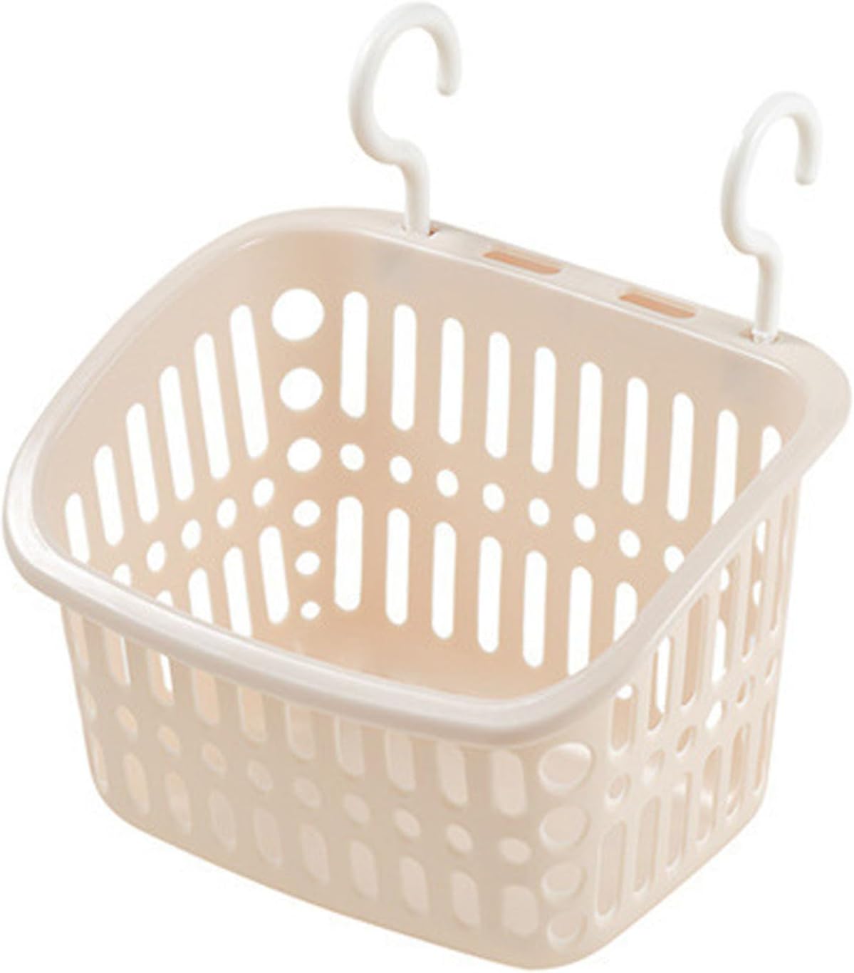 Plastic Shower Caddy with Hanging Hooks and Drainage Holes