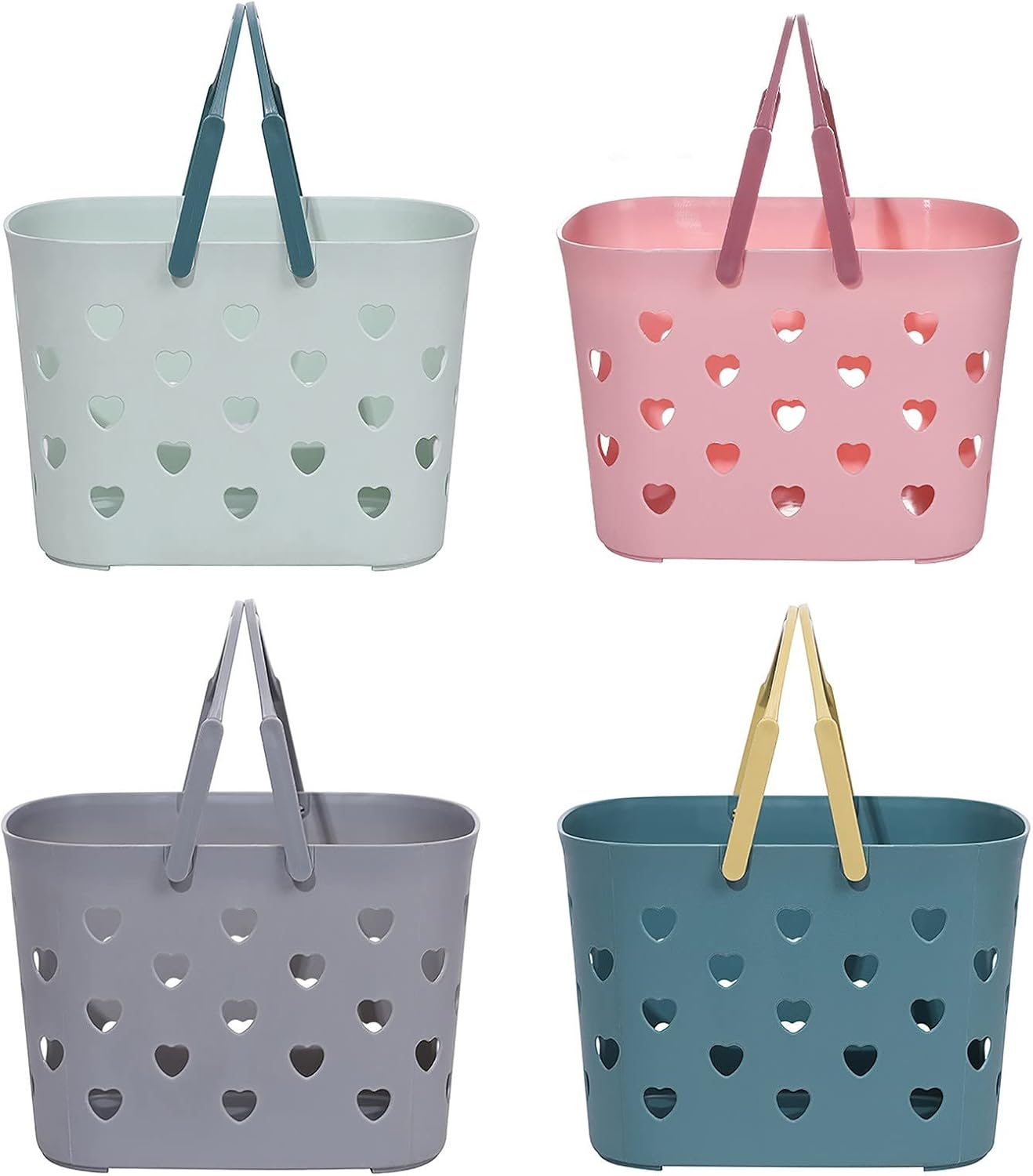Plastic Shower Caddy Basket Tote with Handles