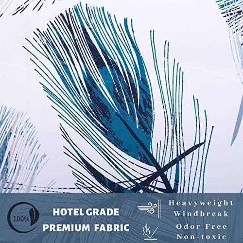 Ecoehoe 71x79 Waterproof Shower Curtain Set with Mesh Window