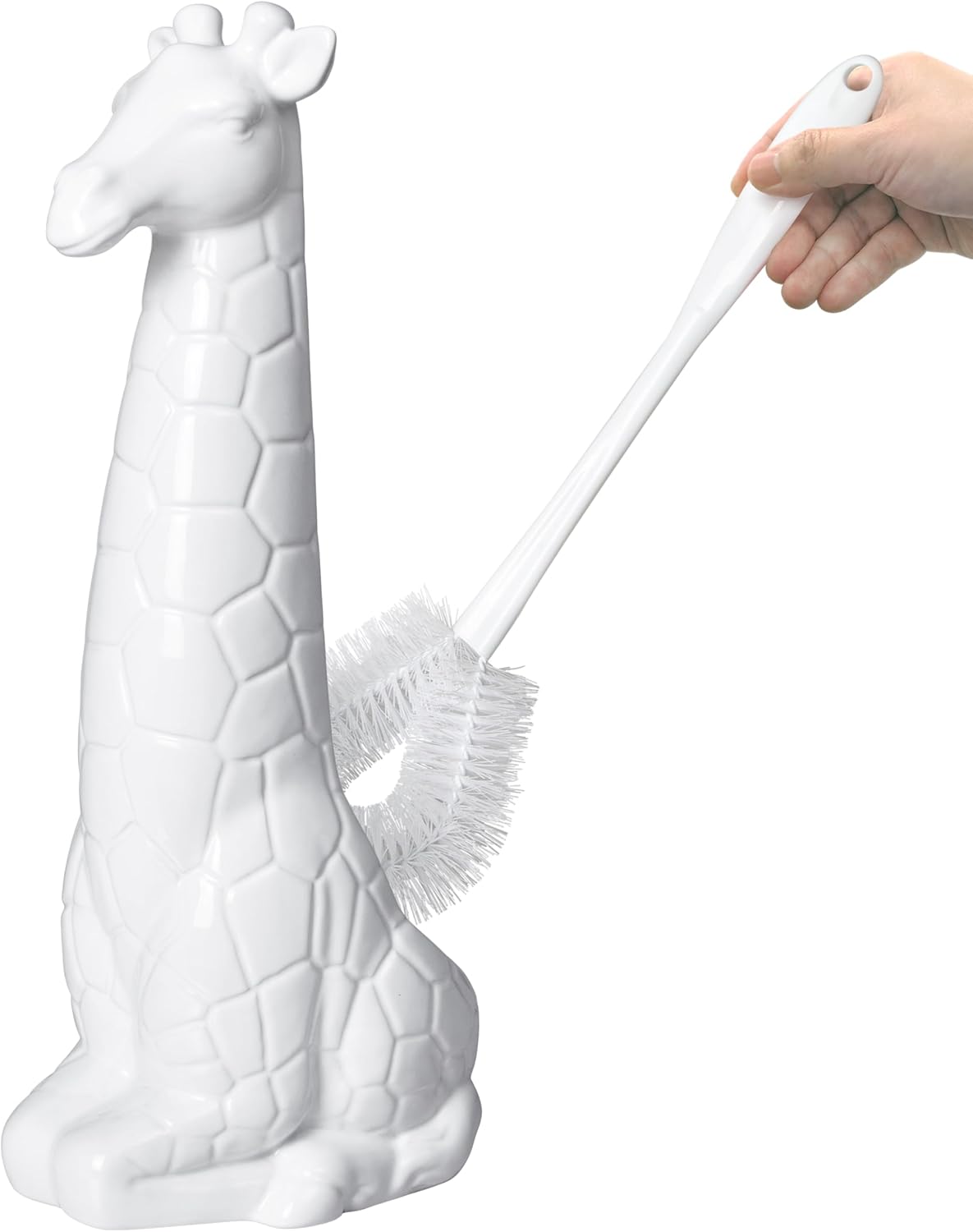 Giraffe Toilet Brush Holder with Brush Set
