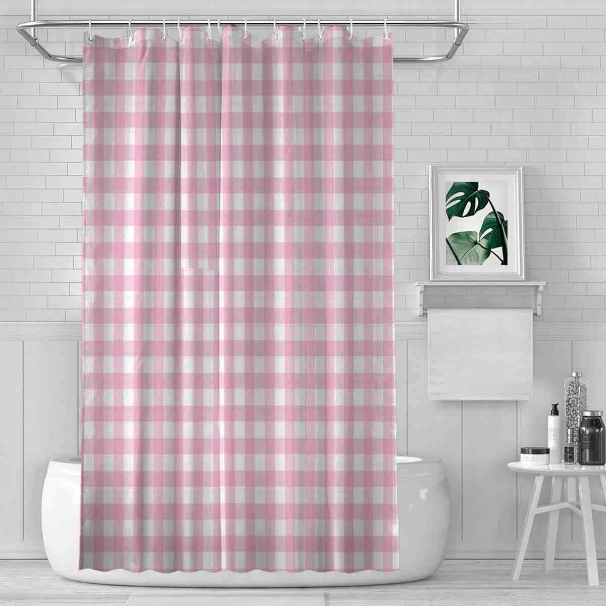 VISALUNA 72x72in Shower Curtain Set with 12 Hooks