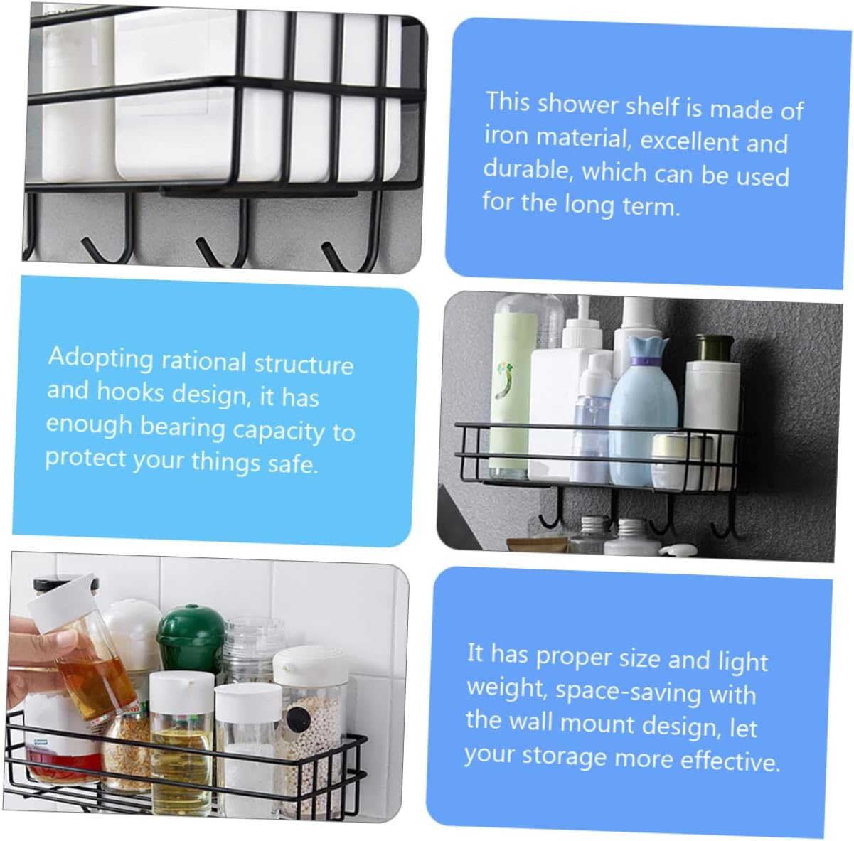 STOBAZA Wall Shower Shelf Organizer 1