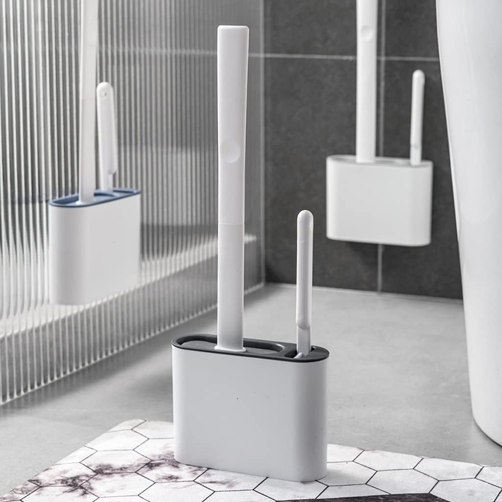 HASMI Toilet Brush with Wall-Mounted Holder Deep Cleaning 1