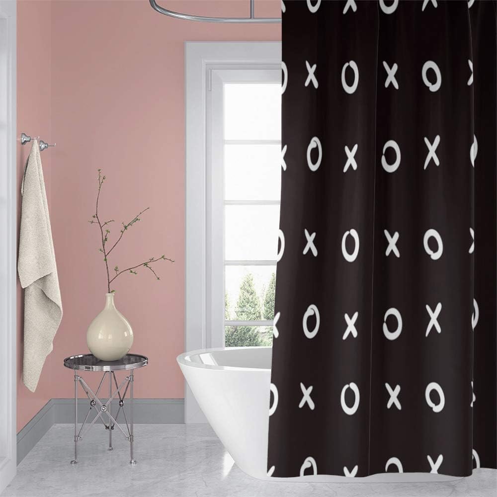 OERJU Cartoon Shower Curtain Set 72x72inch Waterproof Polyester