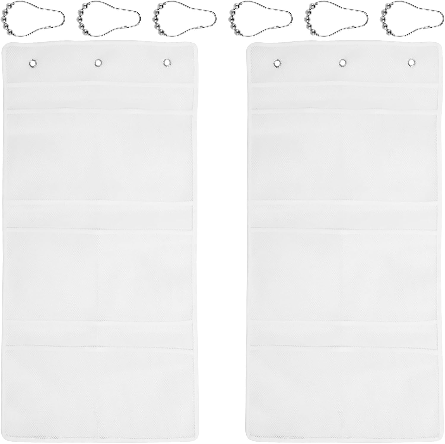 2 or 3 Pcs 7 Pockets Mesh Shower Caddy with Hooks