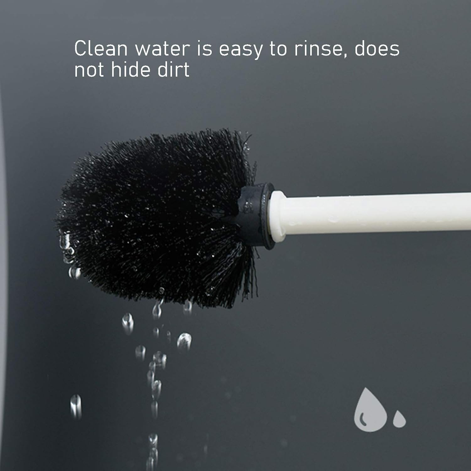 NLIAN Toilet Brush and Holder Set - Automatic Opening and Closing