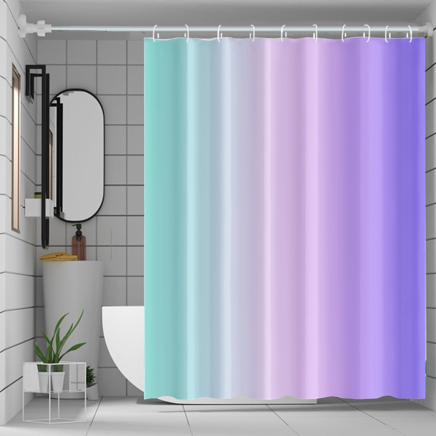 Uiiooazy Rainbow Shower Curtain Set 72x72 Inches