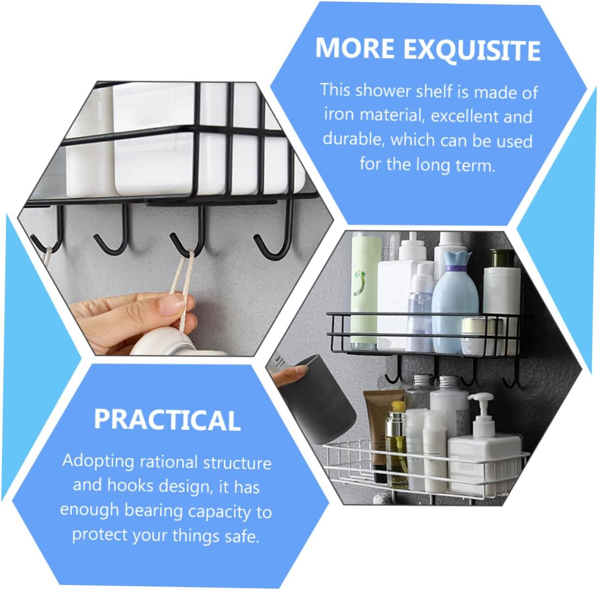 STOBAZA Wall Shower Shelf Organizer 1