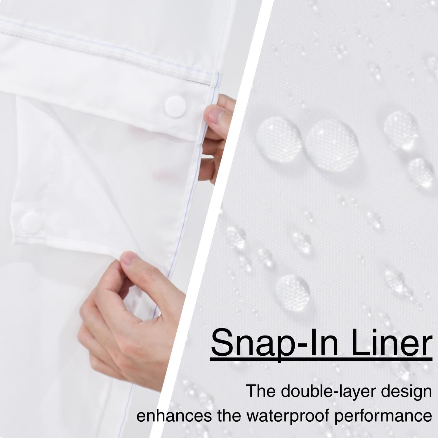 GKLEASG No Hook Shower Curtain Set