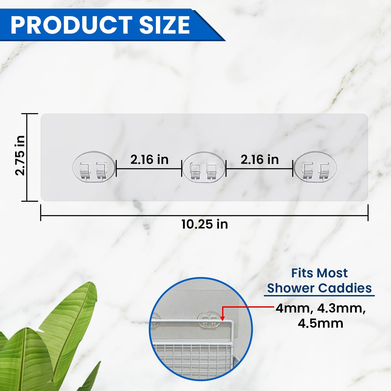 KNCLUX 2 Pcs Adhesive Shower Caddy Replacement 1
