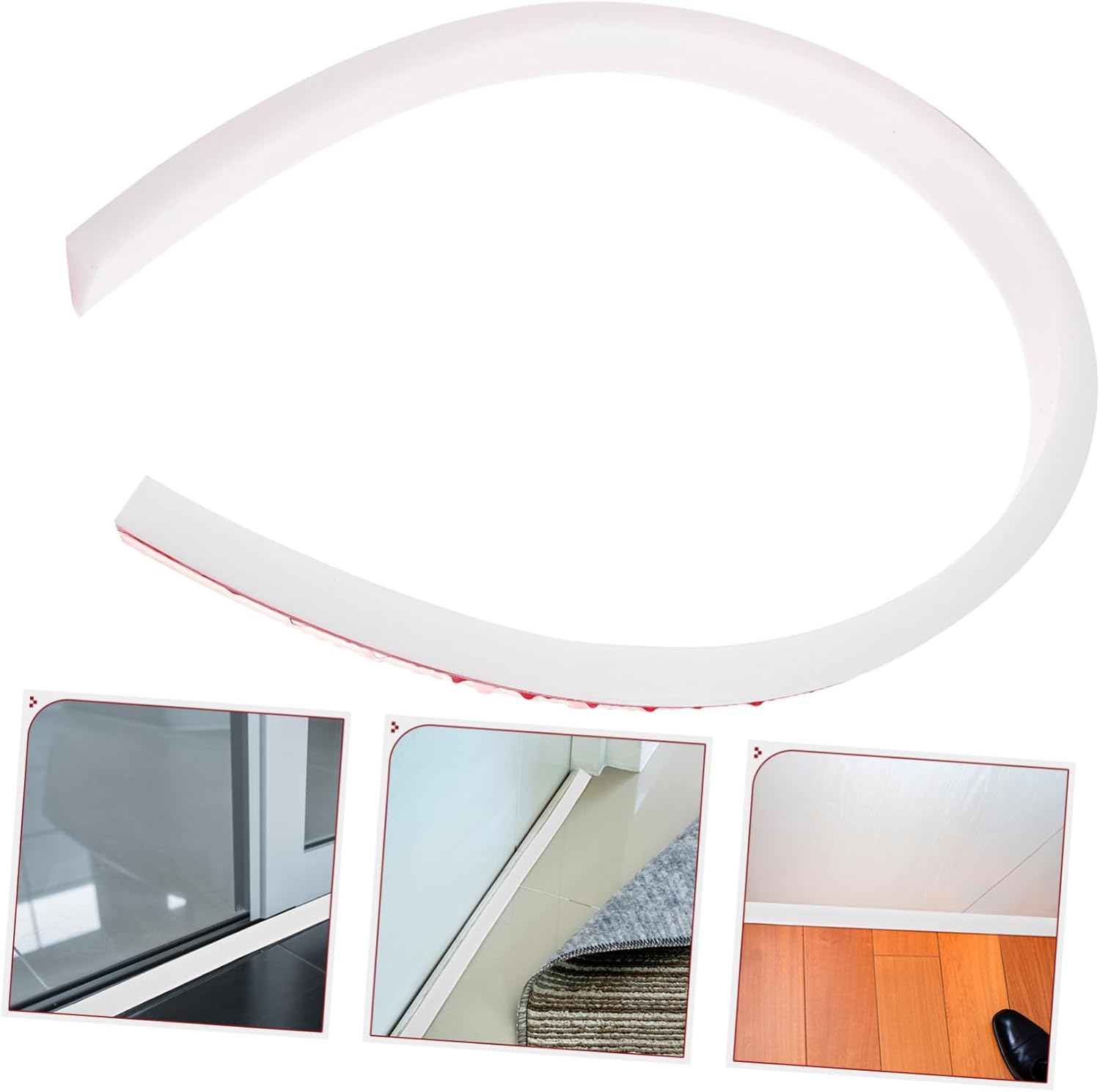 DOITOOL Bathtub Shield Water Barrier 50cm Sturdy Silicone Self-adhesive