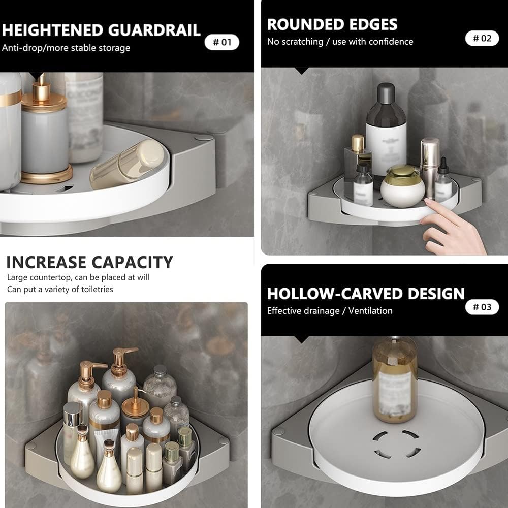ANNBKA 360 Rotating Corner Shower Rack