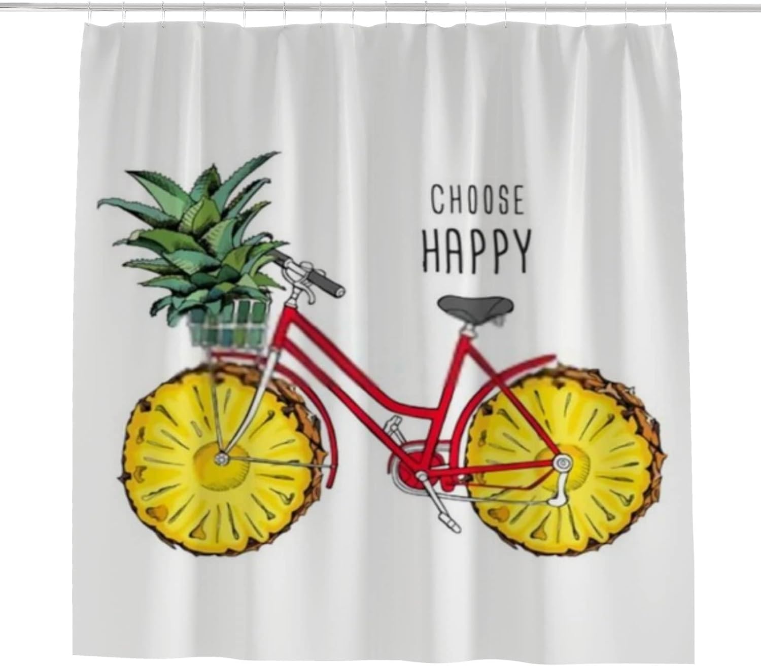 Hapuxt Retro Fruit Pattern Shower Curtain 60x72 Inch