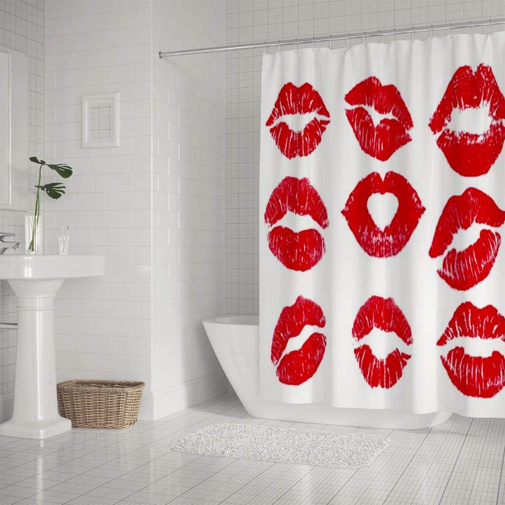 Guitong Shower Curtain with Hooks and Design