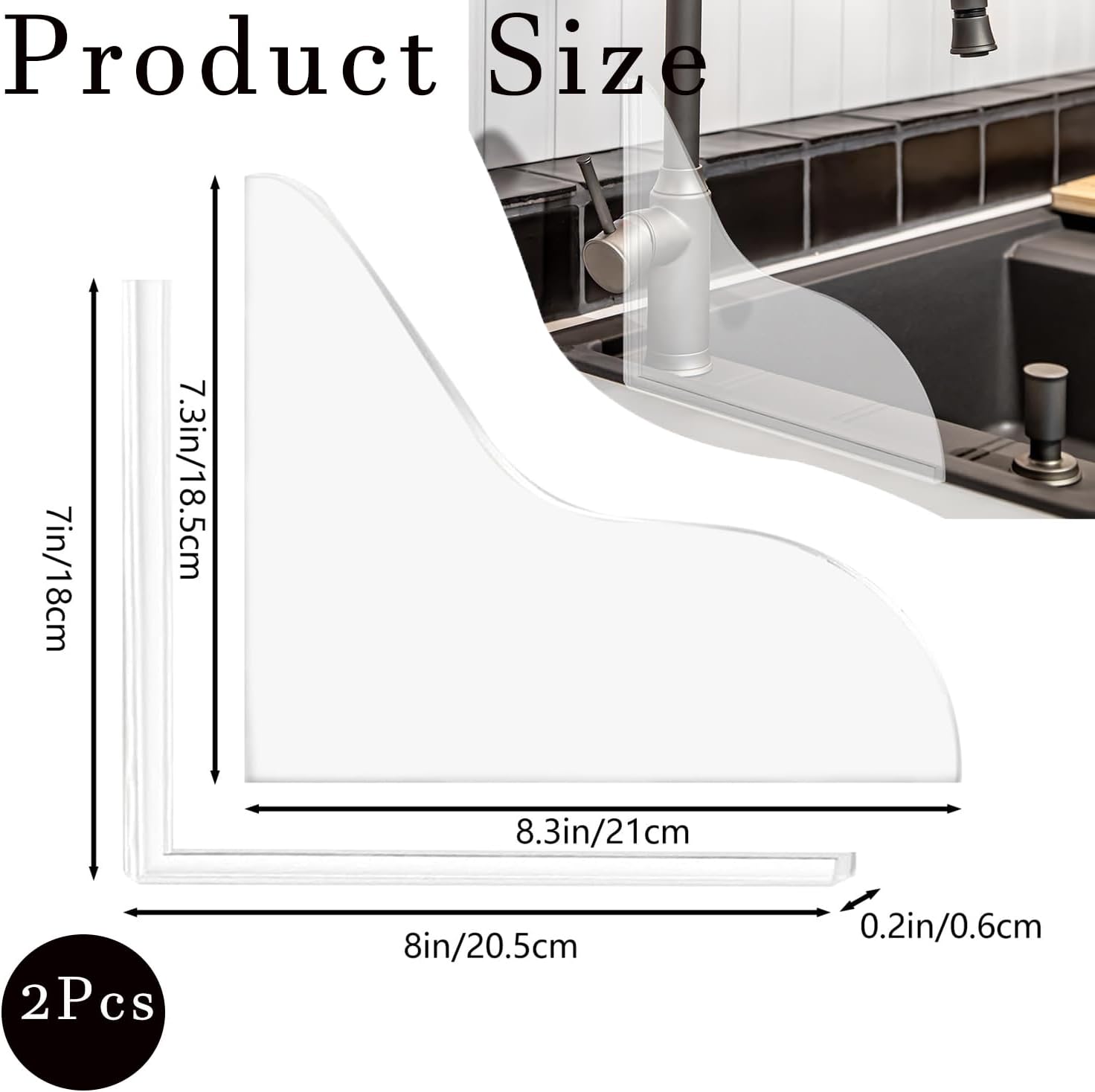 Zisqerts Acrylic Shower Splash Guard Set