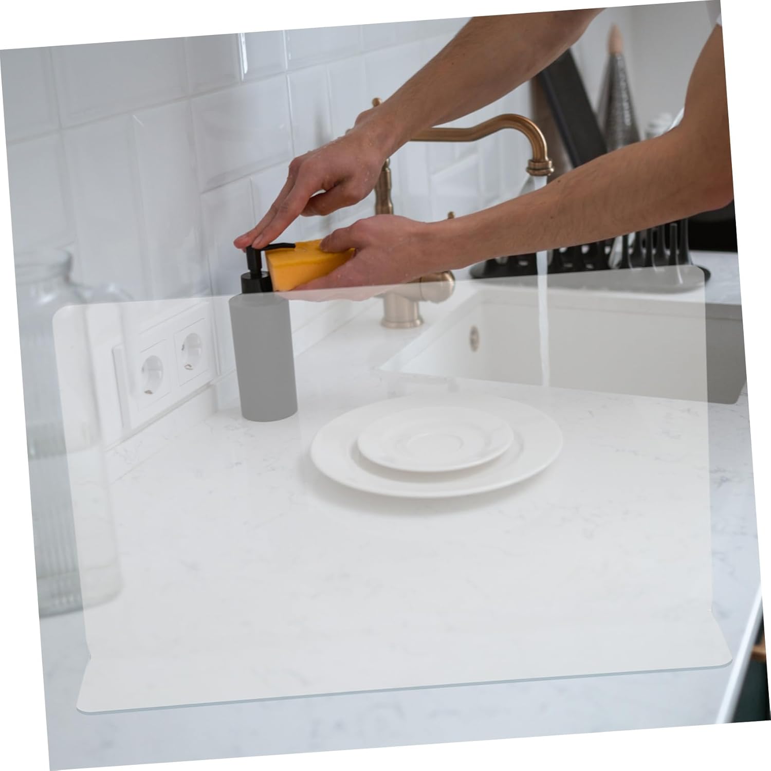 Hemobllo Shower Water Splashing Guard Bathtub Spatter Preventer