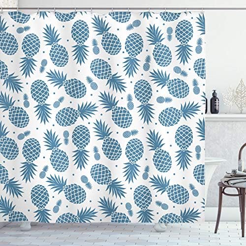 Ambesonne Pineapple Shower Curtain Set 69x70 with Hooks