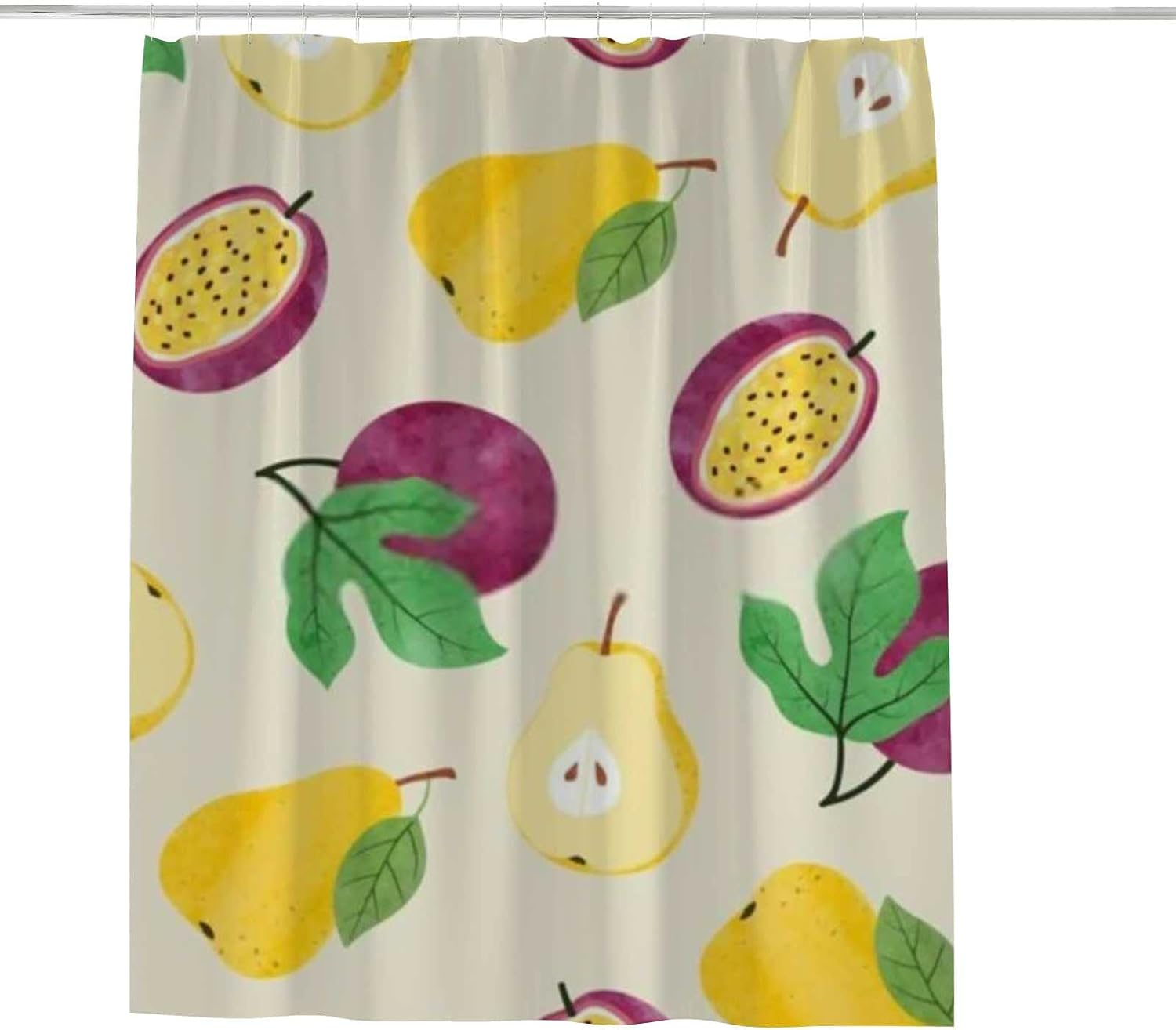 Rashu Shower Curtain Set with Hooks 72 Inch Waterproof