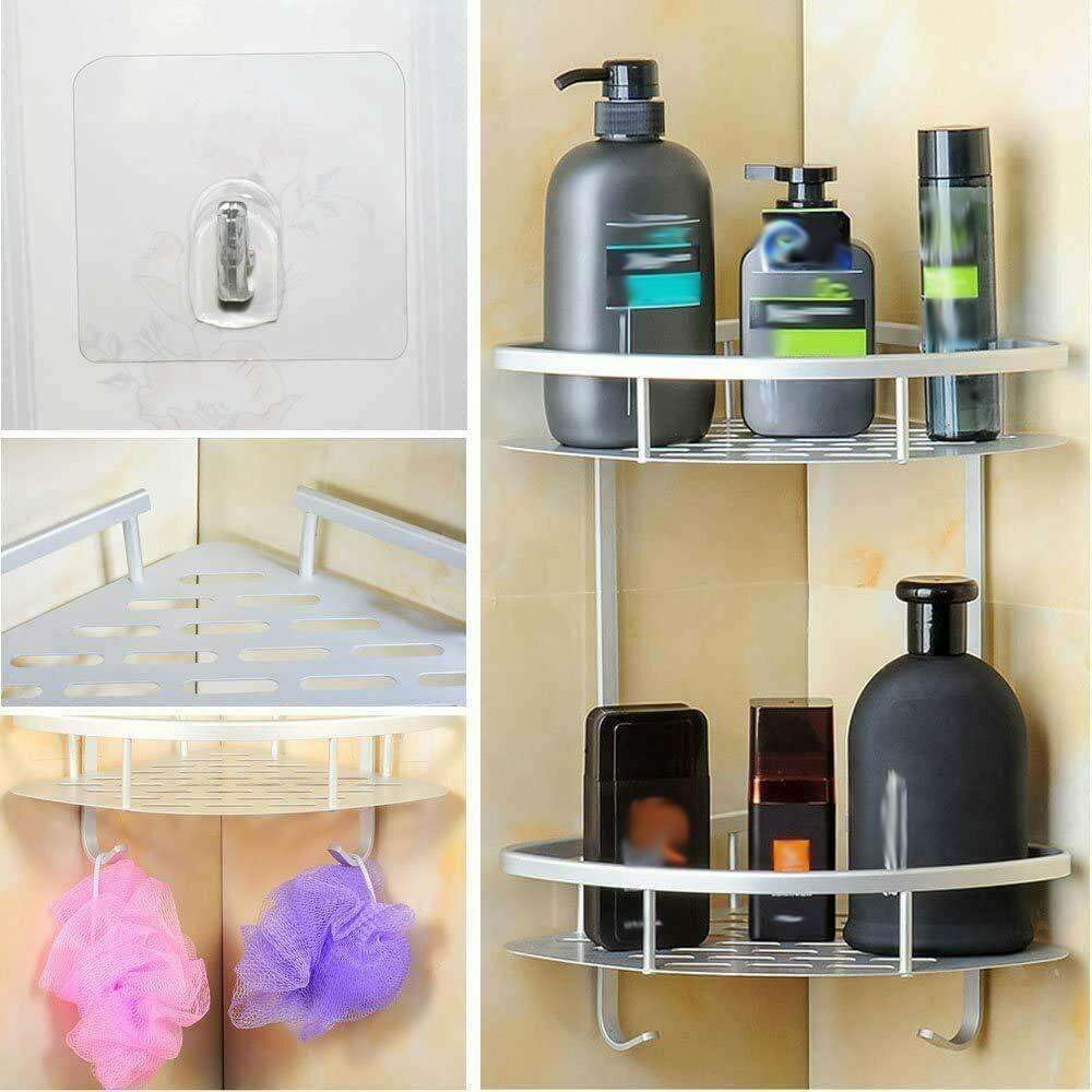 FINANCIALLY LIT 2 Tier Aluminum Shower Caddy
