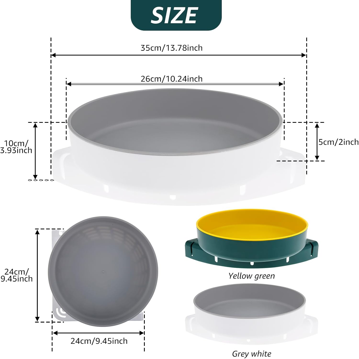 2 Pcs Corner Shower Caddy with 360 Rotating Design