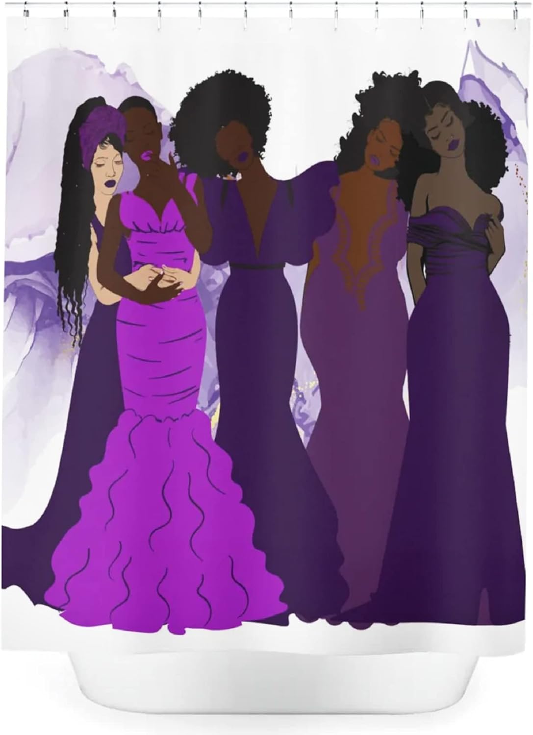 Pardon My Fro Harmony Shower Curtain - 71x71 White 100 Polyester Chic Print
