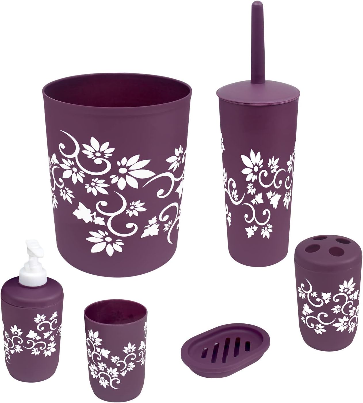 Blue Donuts Bathroom Accessories Set 6 Pieces
