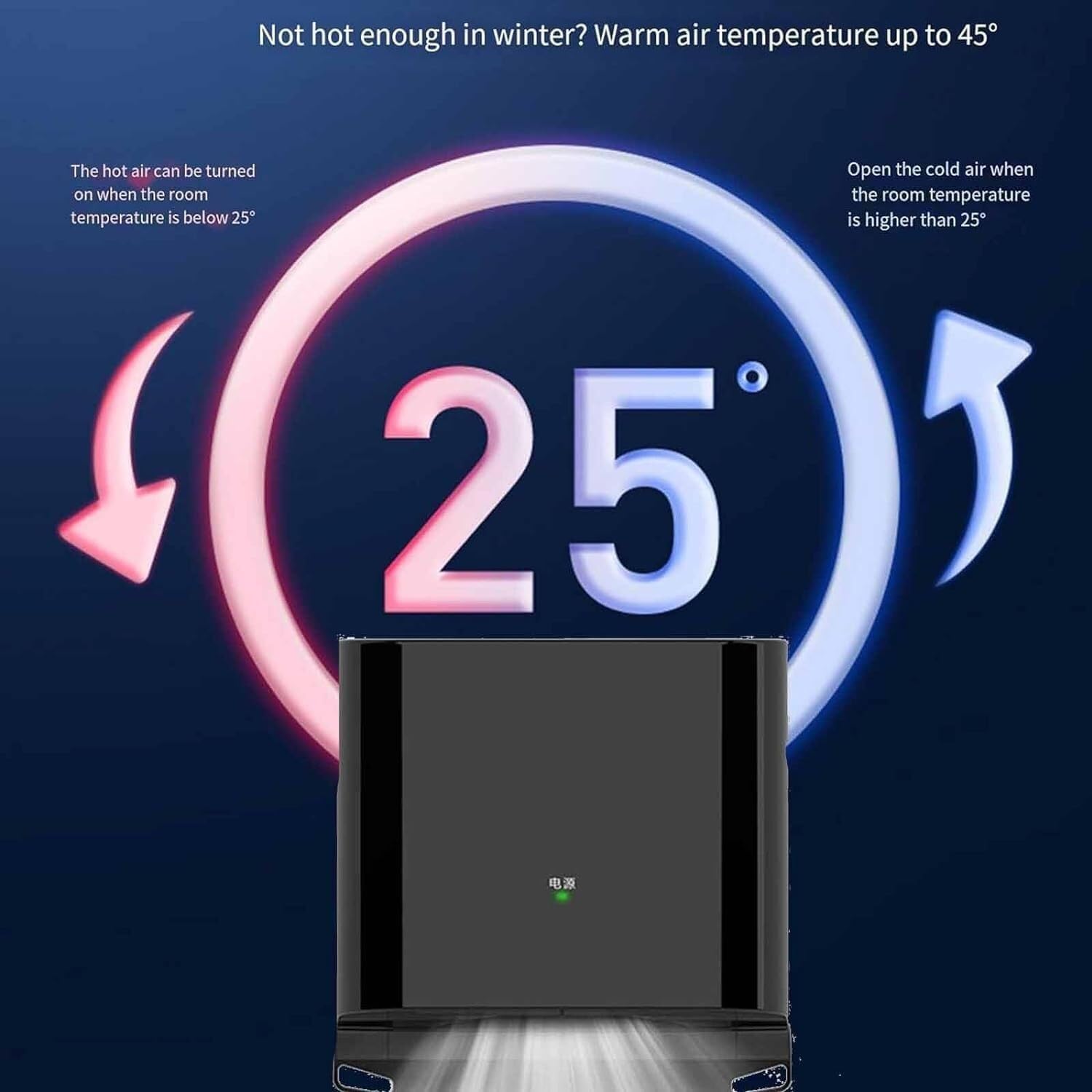 Automatic Touch-Free Hand Dryer with PTC Heating 1250W High Speed Black 1