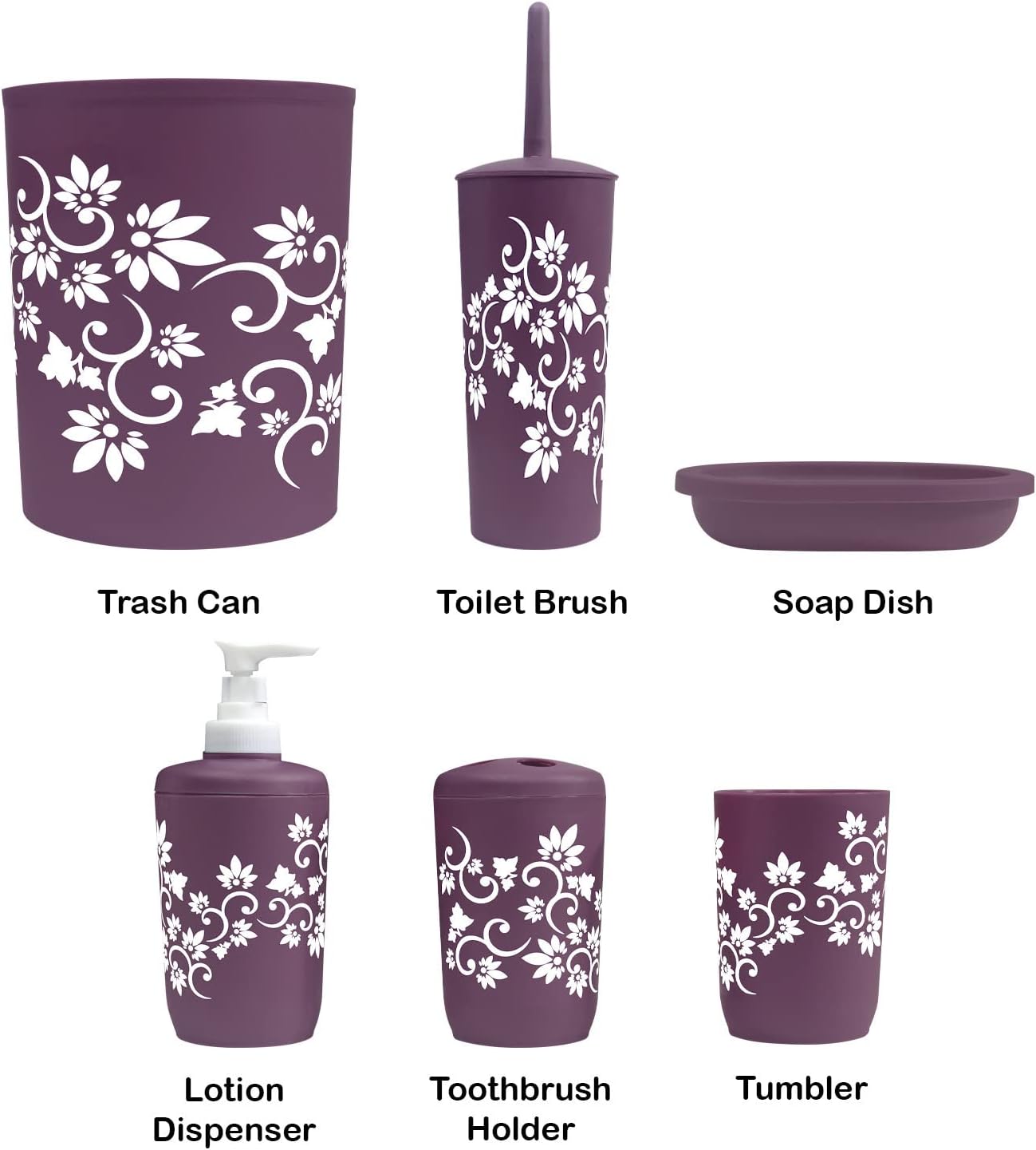 Blue Donuts Bathroom Accessories Set 6 Pieces