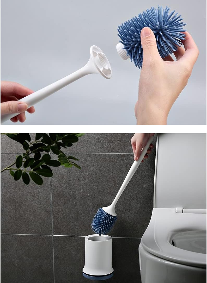 Stylish Toilet Brush Set with Holder Bigblue Color