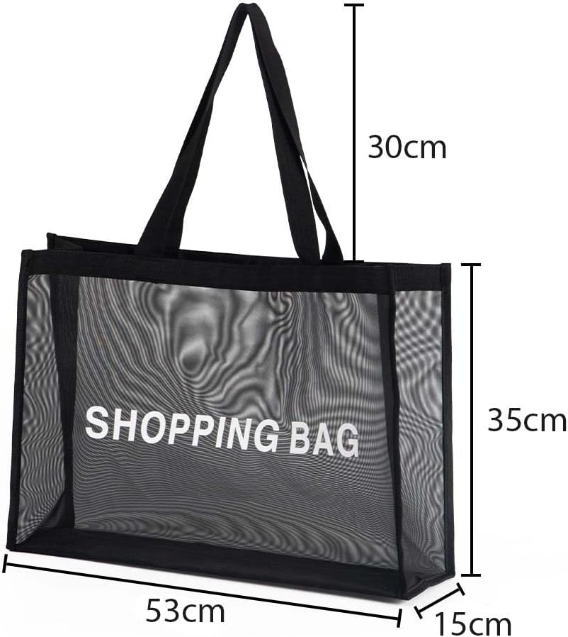 Black Portable Mesh Shower Caddy Quick Dry Tote Bag