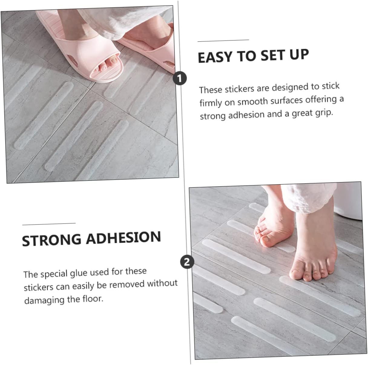 UTHCLO 20pcs Non-Skid Bath Stickers for Bathtub and Shower