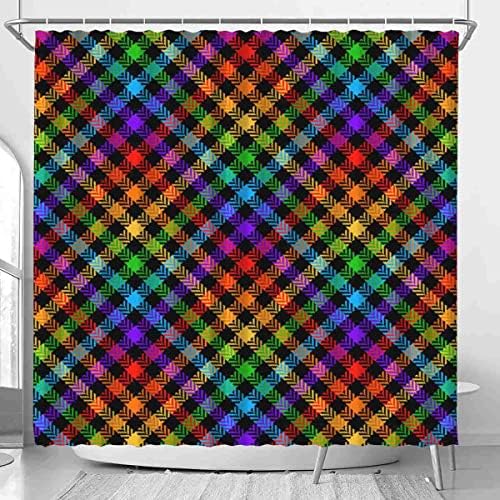 VISALUNA Shower Curtain Set with 12 Hooks 72x72in