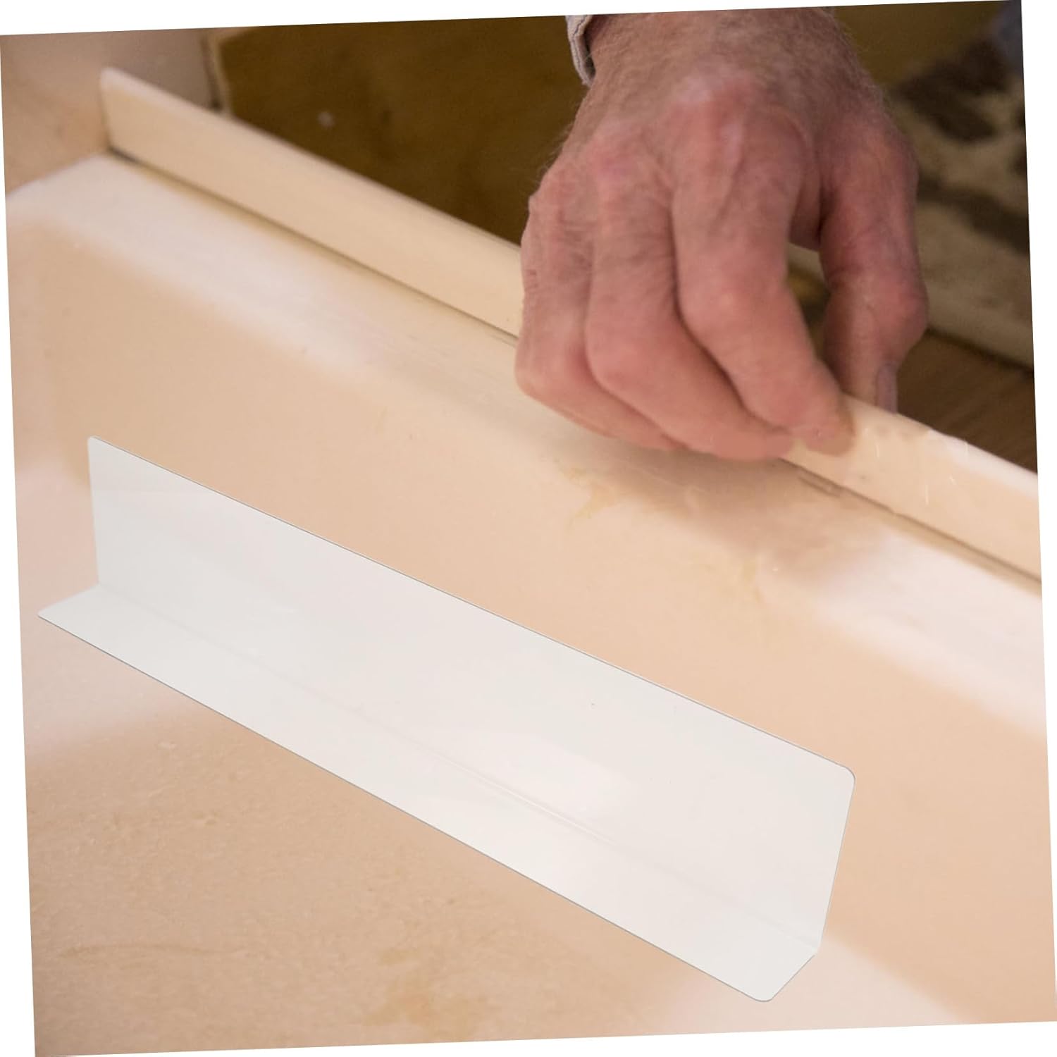 TOBBOMEY Bathtub Side Splash Guard Anti-Splash Baffle