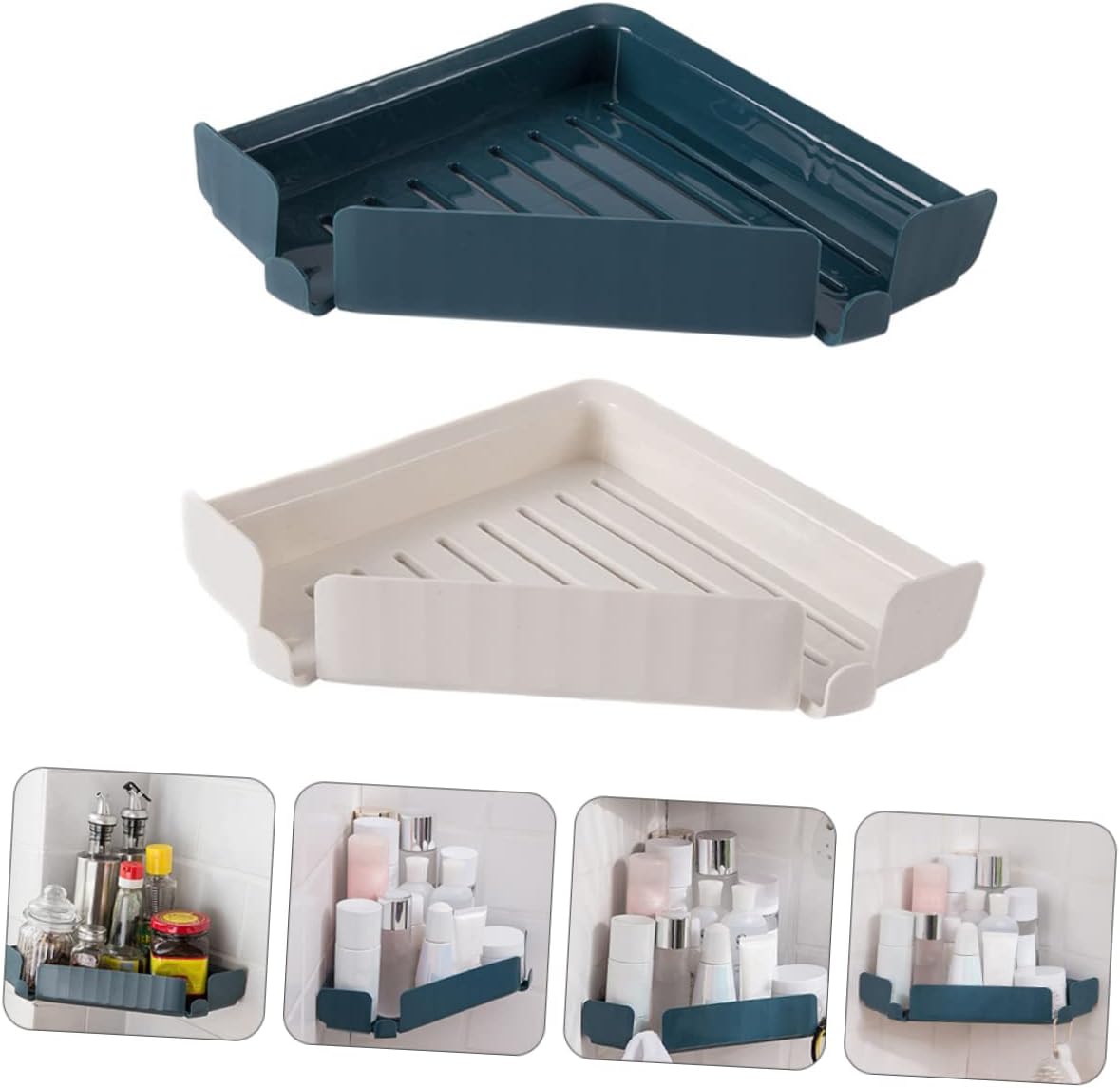 Beatifufu Bathroom Storage Holder Corner Shelf Adhesive Organizer