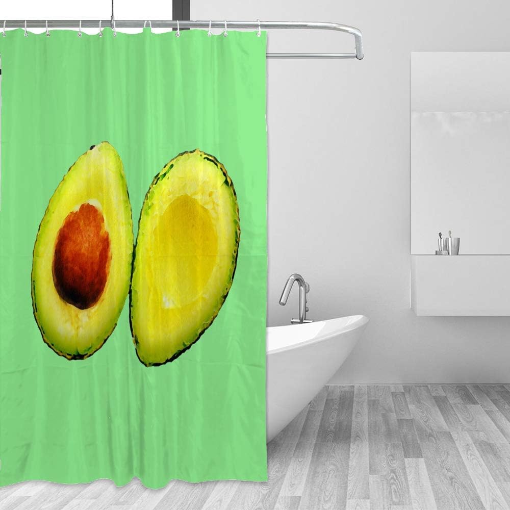 Waterproof Shower Curtain with Grapefruit Design 60x72 Inch