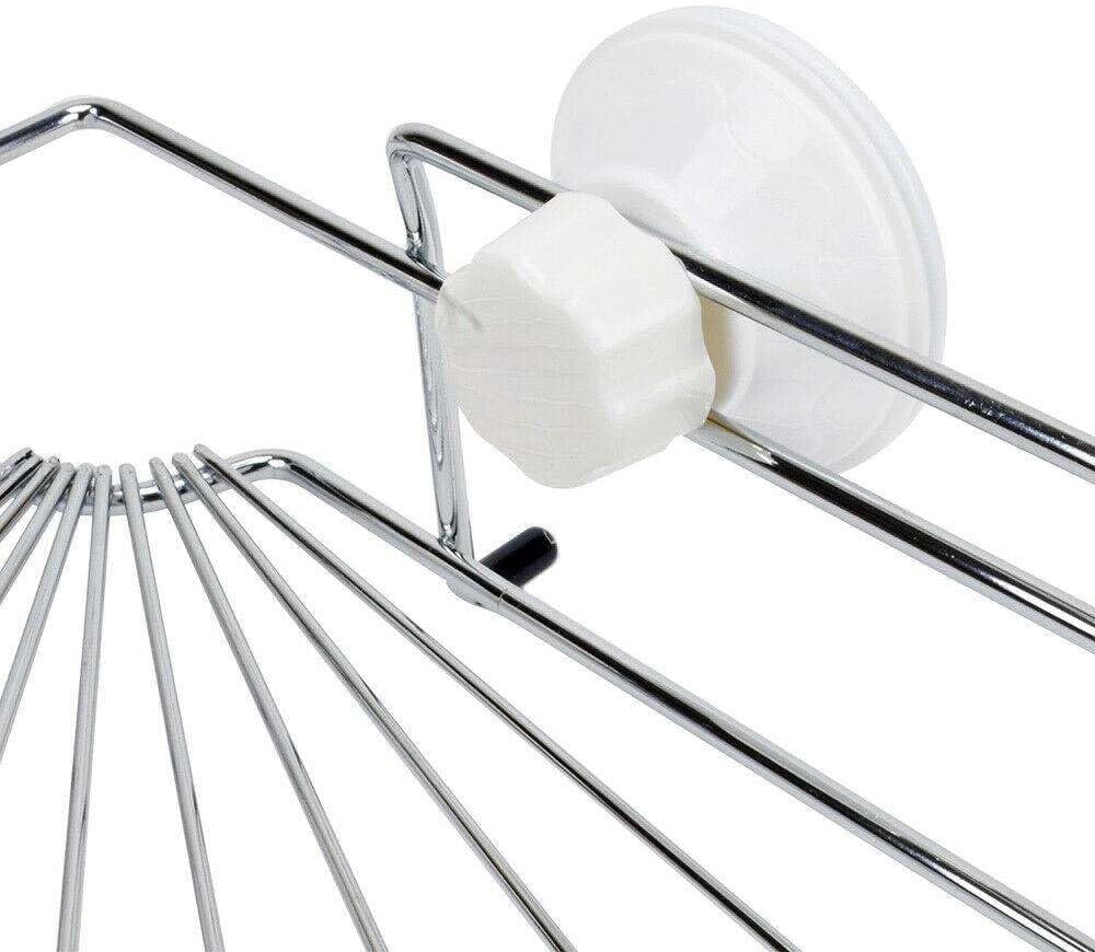 FINANCIALLY LIT Shower Corner Organizer Suction Cup Rack