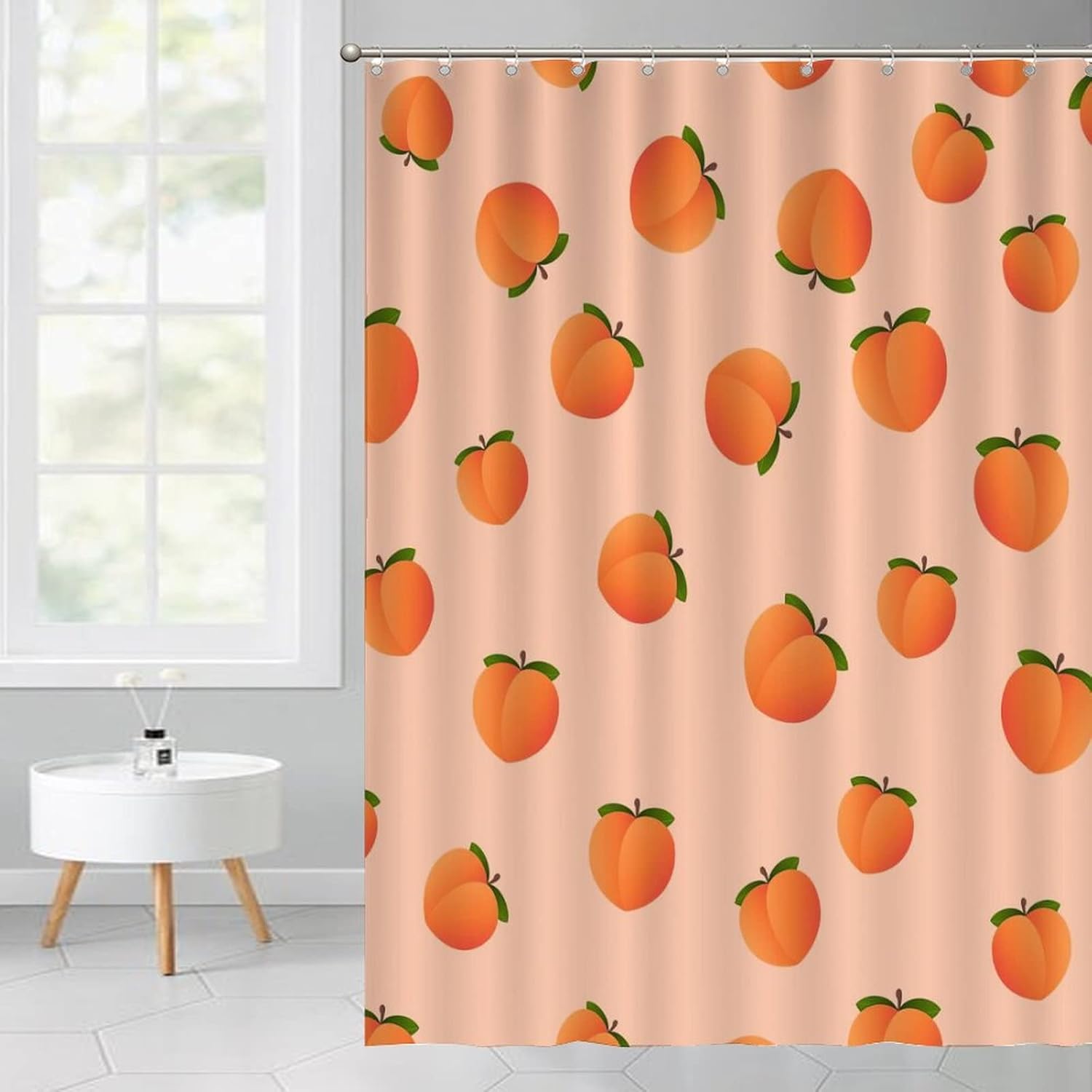 Funny Fruit Shower Curtain Liner Set with Hooks 1