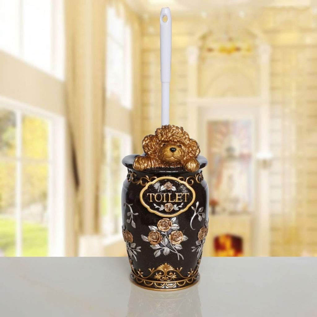 TIST Toilet Brush Set with Resin Holder and Removable Brush