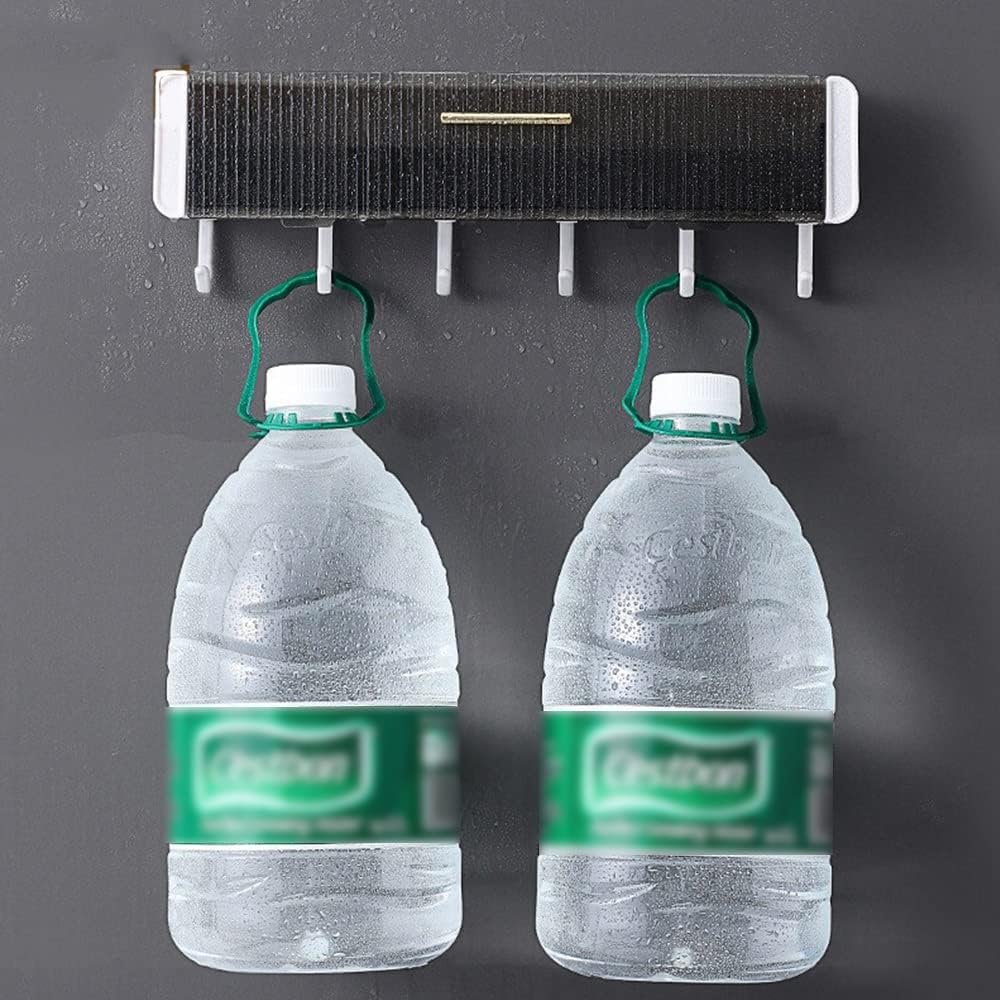 ANNBKA Multifunctional Shower Caddy with 6 Hooks No Drilling Wall Mount Organizer