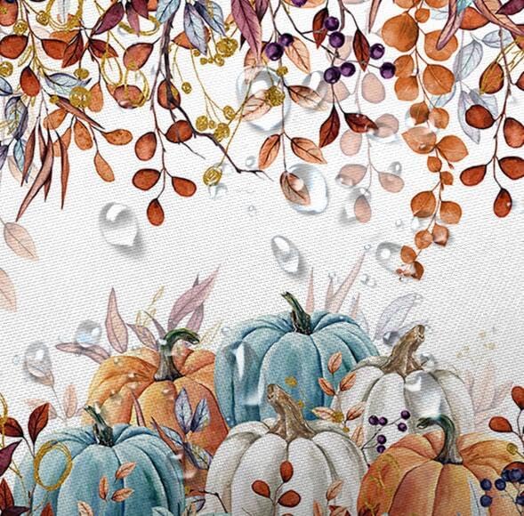 Fall Harvest Thanksgiving Pumpkin Shower Curtain 72x72in
