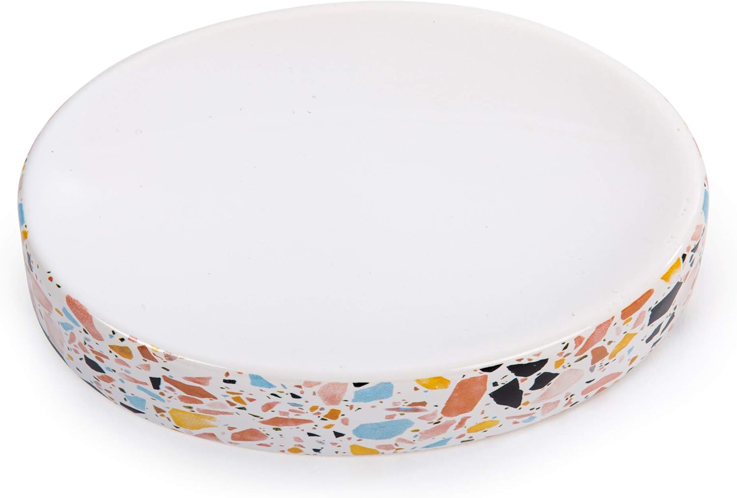 Bodico 3-Piece Marble Terrazzo Print Bathroom Accessory Set Orange