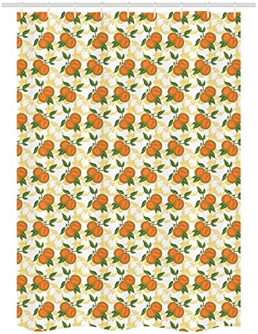 Ambesonne Fruit Stall Shower Curtain 54 X 78 Dark Orange Green