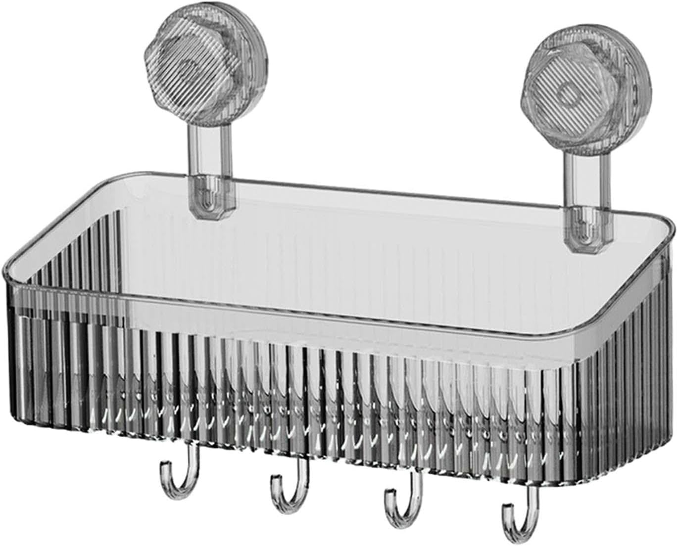 Versatile Shower Caddy with Strong Suction Gray