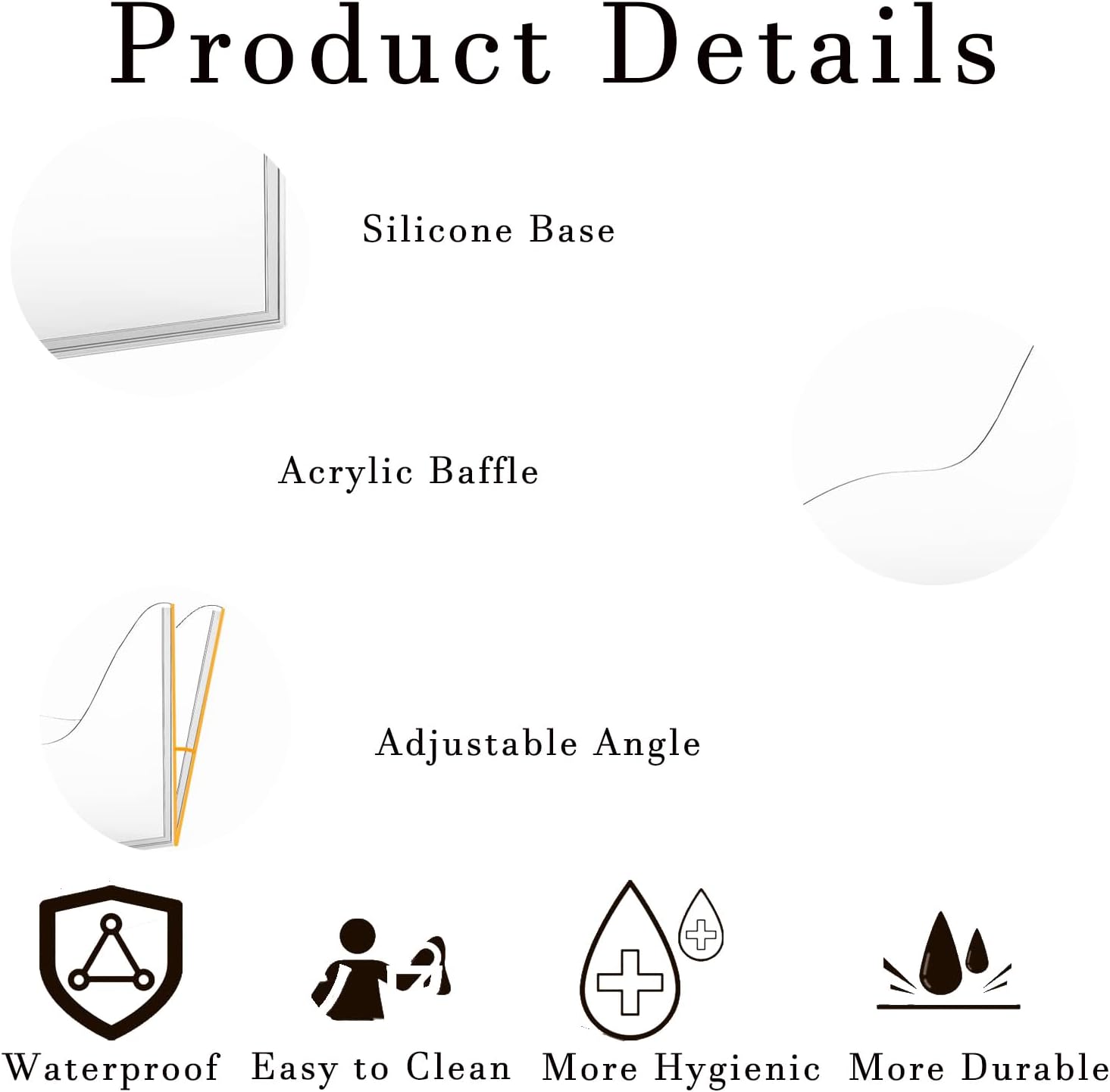 Zisqerts Acrylic Shower Splash Guard Set