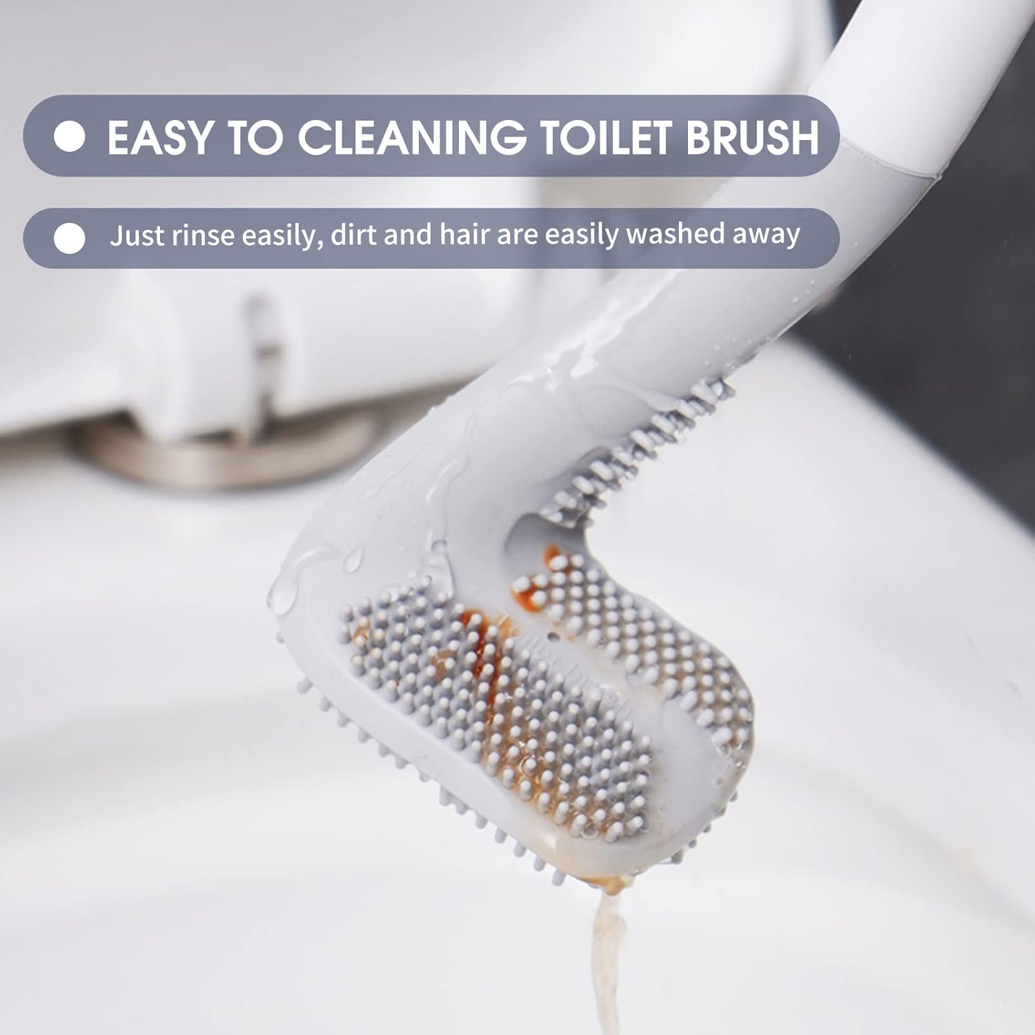 Mewmewcat Toilet Brush with Wall-Mounted Holder