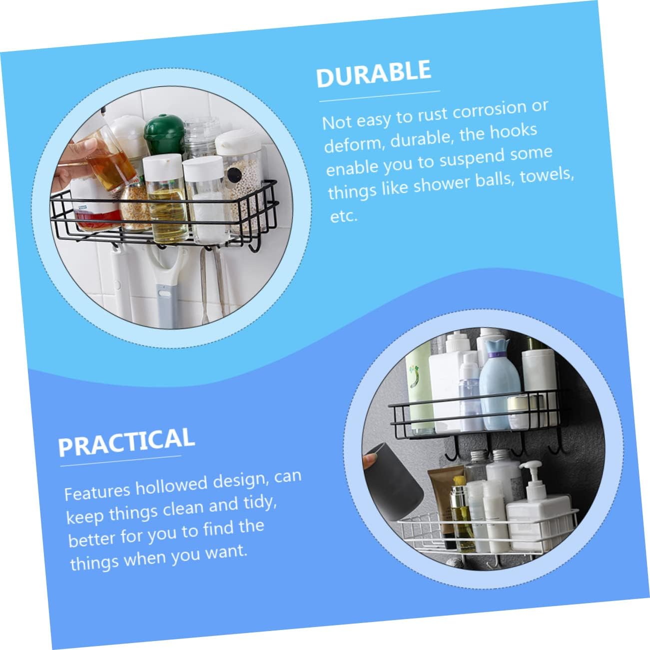 STOBAZA Wall Shower Shelf Organizer 1