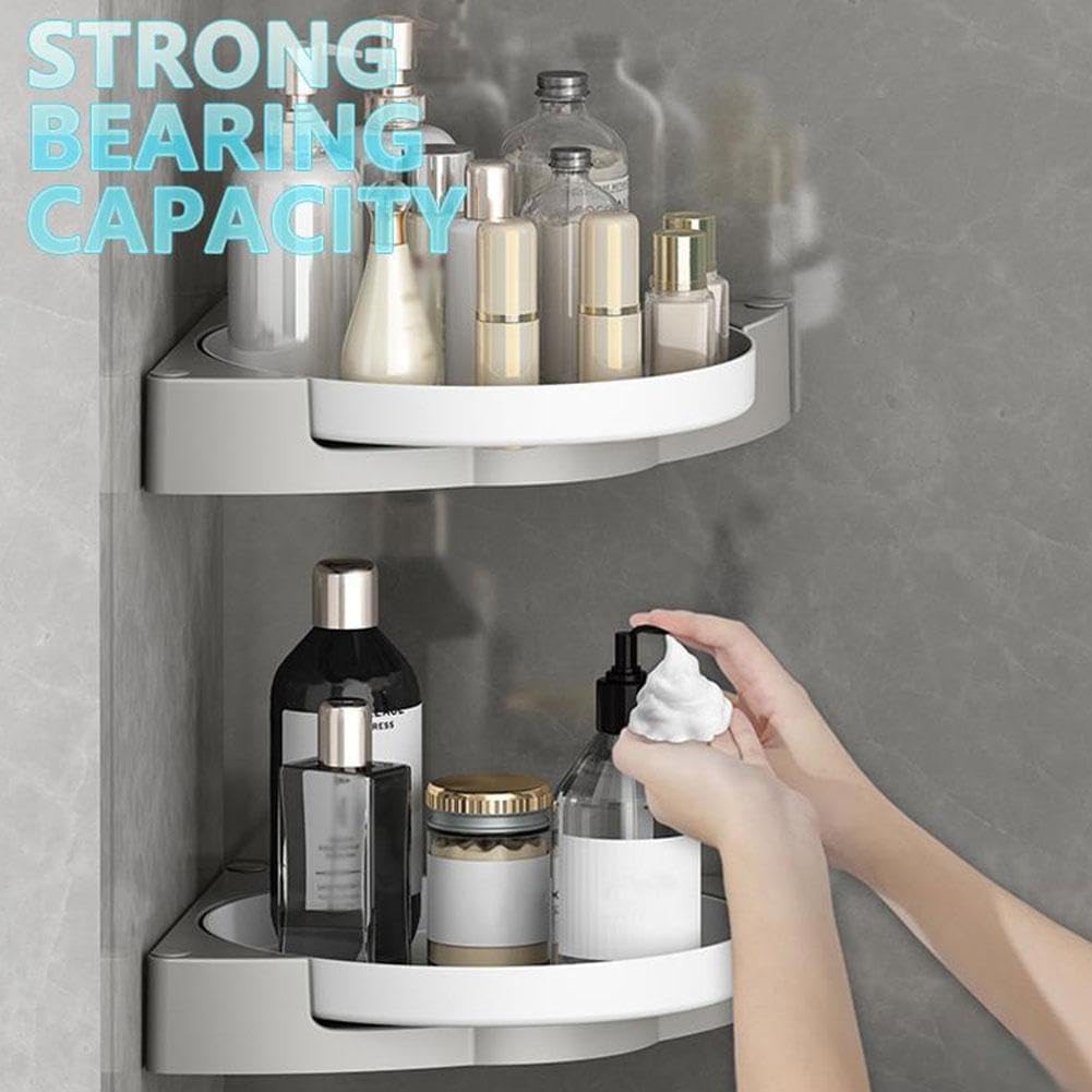 Plastic Shower Caddy 2pcs Grey Corner Storage Shelf
